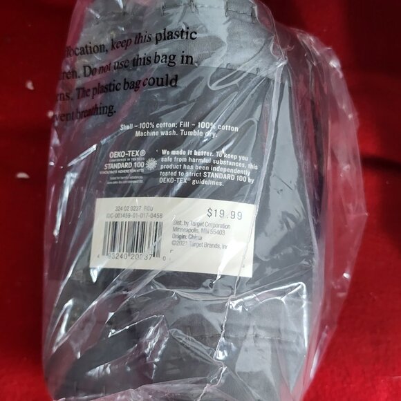 Hearth And Hand With Magnolia Radiant Gray Cotton Textured Stripe Standard Sham - Picture 8 of 16